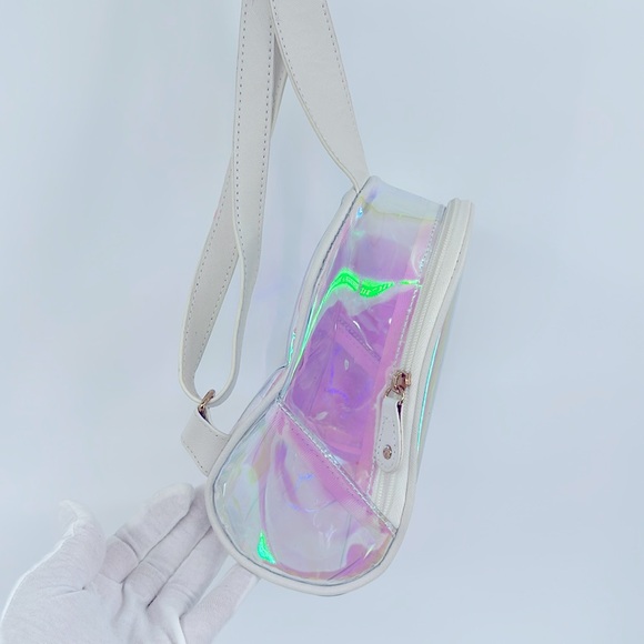Mini Sling See Through Backpack- Iridescent - Picture 4 of 11